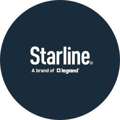 Starline logo with navy blue background